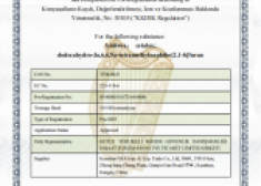 Some of our products have completed the pre-registration with KKDIK in Turkey